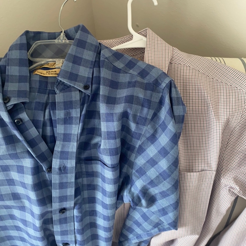2 Shirt Lot of Gold Label Non-Iron Shirts